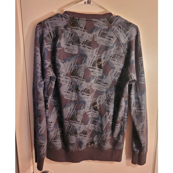 GENETIC APPAREL Mens Blue Graphic Sweatshirt Sz. Small Brushed Print Skater - Picture 3 of 7